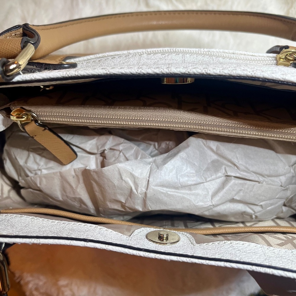 Calvin Klein Hudson Monogram Satchel - Picture 3 of 7